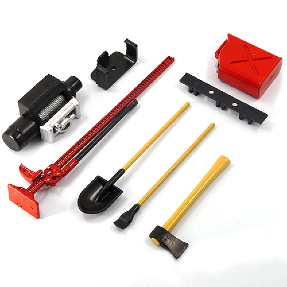Yeah Racing 1/10 RC Rock Crawler Accessory Tool Set Axes Digging Shovel