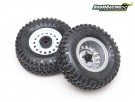 Boom Racing 1.9in 16-Hole 5-Lug Classic Steelie Reversible Beadlock Wheel w/ XT504 Hub Front (2) Gun Metal thumbnail