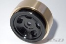 SSD 1.0in Aluminum / Brass Slot Beadlock Wheels (Black) thumbnail