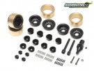 Boom Racing KRAIT™ 1.0in Terra Beadlock Wheel w/ Hubs Set (4) Black thumbnail