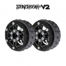 ProCrawler Stonerockr™ V2 Pro F6 By Pierre Silva 1.9in LCG Offset Wheel Set /w Black Front Ring (2pcs) No Hex hub thumbnail