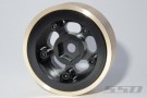 SSD 1.0in Aluminum / Brass Slot Beadlock Wheels (Black) thumbnail