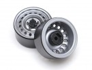 Boom Racing 1.9in 16-Hole 5-Lug Classic Steelie Reversible Beadlock Wheel w/ XT504 Hub Front (2) Gun Metal thumbnail