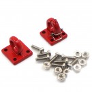 Yeah Racing 1/10 RC Rock Crawler Accessories Heavy Duty Four Bolt Lunette Ring Tow Hook Red thumbnail