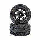 Pro-Line Racing Menace Front/Rear Street Tires Mounted 12mm Black Split Six (2): ARRMA MINI KRATON thumbnail