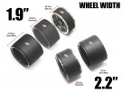 Boom Racing ProBuild™ 1.9in Narrow RRC 3-Spoke Classic Adjustable Offset Aluminum Beadlock Wheels (2) Gun Metal thumbnail