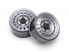 Boom Racing 1.9in 16-Hole 5-Lug Classic Steelie Reversible Beadlock Wheel w/ XT504 Hub Front (2) Gun Metal thumbnail