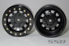 SSD 1.55in Steel D Hole Wheels (Black) (2) thumbnail