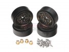 Team Raffee Co. Brass Wheels w/ Brass Hubs for 1/24 RC Crawler (4) for Axial SCX24 thumbnail