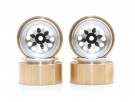 Boom Racing KRAIT™ 1.0in Terra Beadlock Wheel w/ Hubs Set (4) Silver thumbnail