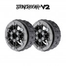 ProCrawler Stonerockr™ V2 Pro F6 By Pierre Silva 1.9in LCG Offset Wheel Set /w Silver Front Ring (2pcs) No Hex hub thumbnail