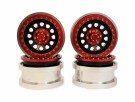 Hobby Details Aluminium CNC 2.9in Wheels for Axial SCX6 - A-style, Red (4) thumbnail