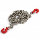Yeah Racing 1/10 RC Rock Crawler Accessory 96cm Long Chain and Hook Set Red thumbnail