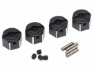 Boom Racing 8mm Wide Aluminum 12mm Hex (for 5mm Shaft) with Pins and Set Screws (4) Black for BRX01 thumbnail