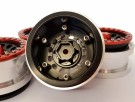 Hobby Details Aluminium CNC 2.9in Wheels for Axial SCX6 - A-style, Red (4) thumbnail