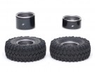 Boom Racing Extra Wide TE37XD KRAIT™ 1.9 Deep Dish Aluminum Beadlock Wheels w/ XT606 Hub (2) Black thumbnail