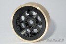 SSD 1.0in Aluminum / Brass 8 Hole Beadlock Wheels (Black) (2) thumbnail