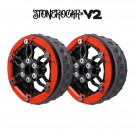ProCrawler Stonerockr™ V2 Pro F6 By Pierre Silva 2.2in LCG Offset Wheel Set /w Yuuki™ Red Front Ring (2pcs) No Hex hub thumbnail