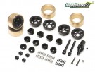 Boom Racing KRAIT™ 1.0in TE37 Beadlock Wheel w/ Hubs Set (4) Black thumbnail