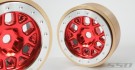 SSD 1.0in Aluminum / Brass Boxer Wheels (Red) (2) thumbnail