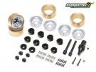 Boom Racing KRAIT™ 1.0in Terra Beadlock Wheel w/ Hubs Set (4) Silver thumbnail