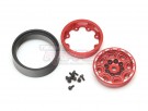 Team Raffee Co. Alu+Brass 8-petals Wheel for 1/24 RC Crawler (4) Red for Axial SCX24 thumbnail
