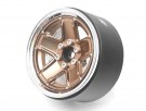 Boom Racing ProBuild™ 2.2in M13 Adjustable Offset Aluminum Beadlock Wheels (2) Chrome/Bronze thumbnail