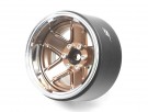 Boom Racing ProBuild™ 2.2in M13 Adjustable Offset Aluminum Beadlock Wheels (2) Chrome/Bronze thumbnail
