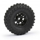 Pro-Line 1/24 Hyrax Front/Rear 1.0in Tires Mounted 7mm Black Impulse (4): SCX24 thumbnail
