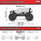 Arrma 1/10 GORGON 2WD RTA Kit Brushed Monster Truck (Battery and Charger Included), Clear thumbnail