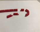 Turbo Racing 1:76 Plastic Cement Barrier 50pcs - Red thumbnail