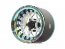 Boom Racing ProBuild™ 1.9in Extra Wide LGB Adjustable Offset Aluminum Beadlock Wheels (2) Neo Chrome/Flat Silver thumbnail