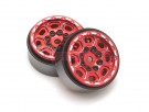 Team Raffee Co. Alu+Brass 8-petals Wheel for 1/24 RC Crawler (4) Red for Axial SCX24 thumbnail
