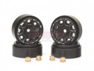 Team Raffee Co. Alu+Brass 8-petals Wheel for 1/24 RC Crawler (4) Black for Axial SCX24 thumbnail
