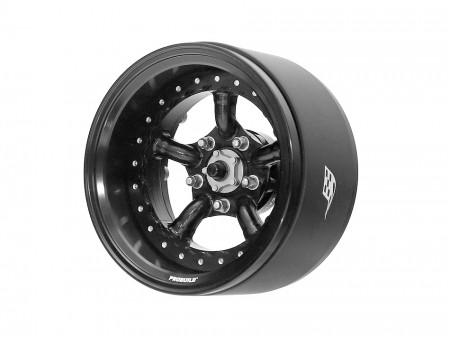 Boom Racing ProBuild™ 1.9in Spectre Adjustable Offset Aluminum Beadlock Wheels (2) Black/Black