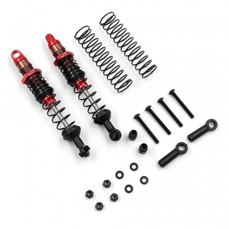 Yeah Racing 90mm Desert Cobra Dual Spring Damper Pair Red For 1/10 RC Offroad