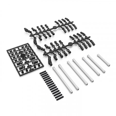 Gmade GS02 front and rear aluminum link set for 313mm wheelbase