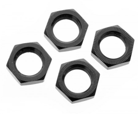 Aluminium Wheel Nut 17mm Black (4)