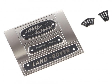 Boom Racing Emblem Set (Stainless Steel) for Series Land Rover® (Diesel) for BRX02 109 and 88
