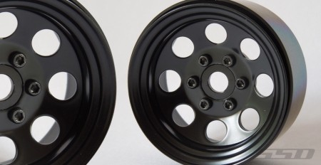 SSD 1.9in Steel 8 Hole Beadlock Wheels (Black) (2)