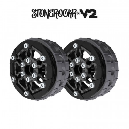 ProCrawler Stonerockr™ V2 Pro F6 By Pierre Silva 1.9in LCG Offset Wheel Set /w Black Front Ring (2pcs) No Hex hub