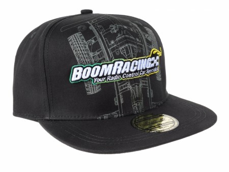 Boom Racing Classic Snapback Hat Cap Black