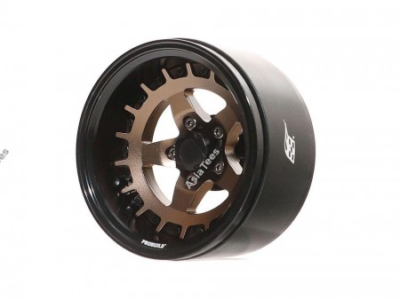 Boom Racing ProBuild™ 1.9in SS5 Adjustable Offset Aluminum Beadlock Wheels (2) Black/Bronze