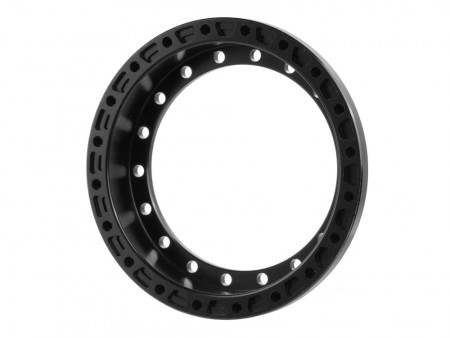 Boom Racing ProBuild™ 1.9in Alum 7.5mm Notched Wheel Barrel (1) Black