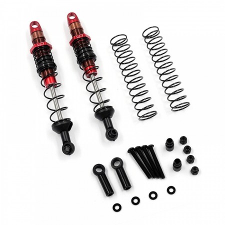 Yeah Racing 100mm Desert Cobra Dual Spring Damper Pair Red For 1/10 RC Offroad