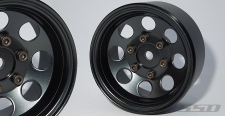 SSD 1.55in Steel 8 Hole Beadlock Wheels (Black)