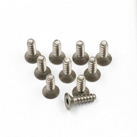 Yeah Racing Titanium G2 Hex Socket Flat Head Self-drilling Screw M3x10mm 10pcs