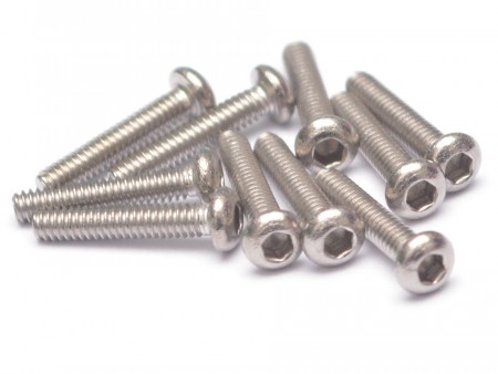 Team Raffee Co. 304 Stainless Steel M2x10mm Hex Socket Button Head (10)