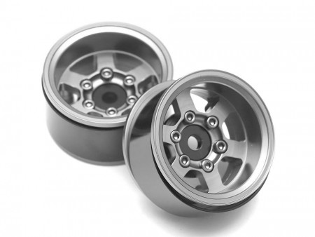 Boom Racing TE37XD KRAIT™ 1.55 Deep Dish Aluminum Beadlock Wheels w/ XT601 Hubs (2) Gun Metal