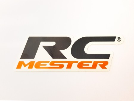 RC Mester logo klistremerke glossy vinyl 14x4.8 cm
